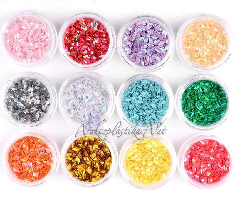 Цветни конфети за декорация на нокти