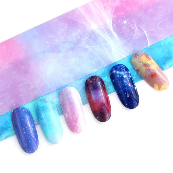 10 цвята фолио за нокти с галактики