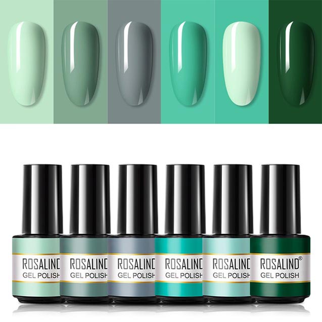 Комплект-6-зелени-гел-лака-Rosalind-5-ml-239